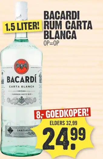Super Dirck 3 BACARDI ! RUM CARTA BLANCA aanbieding