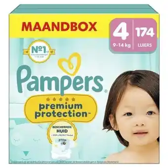 Wehkamp Pampers Premium Protection Maat 4 maandbox - 174 luiers - 9kg-14kg aanbieding
