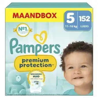 Wehkamp Pampers Premium Protection Maat 5 maandbox - 152 luiers - 11kg-16kg aanbieding