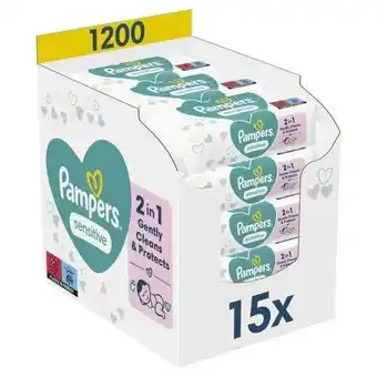 Wehkamp Pampers Sensitive 15 x 80 babydoekjes aanbieding
