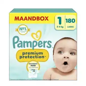 Wehkamp Pampers Premium Protection Maat 1 maandbox - 180 luiers - 2kg - 5kg aanbieding