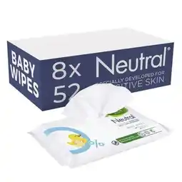 Wehkamp Neutral babydoekjes Parfumvrij - 8 x 52 stuks aanbieding