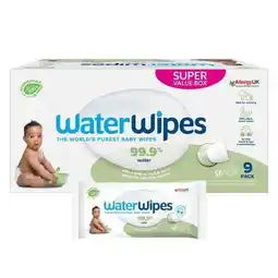 Wehkamp WaterWipes snoetendoekjes voordeelverpakking - 9 x 60 stuks (540 doekjes) aanbieding