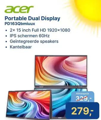 Levix Computershop acer Portable Dual Display aanbieding