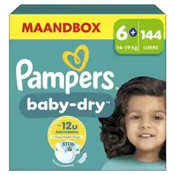 Wehkamp Pampers Baby-Dry Maat 6+ maandbox - 144 luiers, 14kg-19kg aanbieding