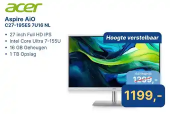 Levix Computershop acer Aspire AiO C27-195ES 7U16 NL aanbieding