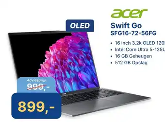 Levix Computershop acer Swift Go SFG16-72-56FG aanbieding