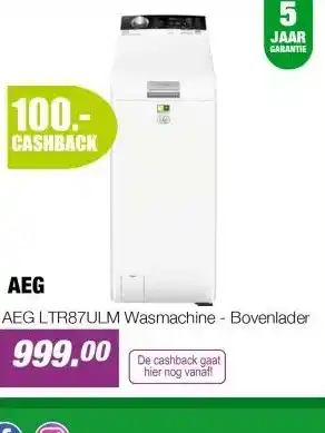 EP AEG LTR87ULM Wasmachine - Bovenlader aanbieding