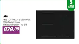 EP AEG TO74IB00CZ SaphirMatt 6000 Serie Inbouw Inductiekookplaat - 70 cm aanbieding