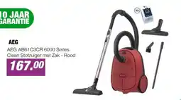 EP AEG AB61C3CR 6000 Series Clean Stofzuiger met Zak - Rood aanbieding