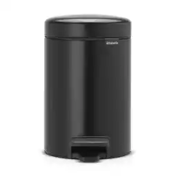 Amazon Brabantia NewIcon Prullenbak, Kunststof Binnenemmer, Matt Black, 3 Liter aanbieding