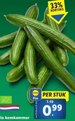 Lidl Bio komkommer aanbieding