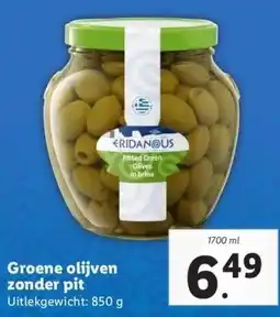 Lidl Groene olijven zonder pit aanbieding