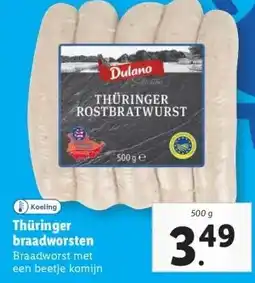 Lidl Thüringer braadworsten aanbieding