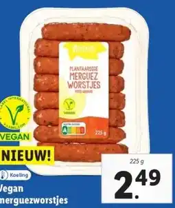 Lidl Vegan merguezworstjes aanbieding