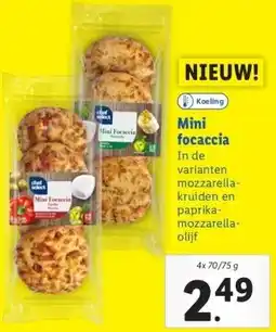 Lidl Mini focaccia aanbieding