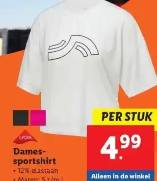 Lidl Dames- sportshirt aanbieding