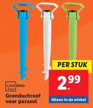 Lidl Grondschroef voor parasol aanbieding