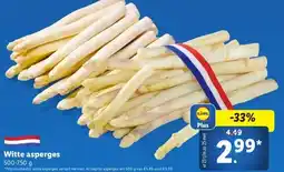 Lidl Witte asperges aanbieding