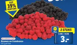 Lidl Bramen en frambozen aanbieding