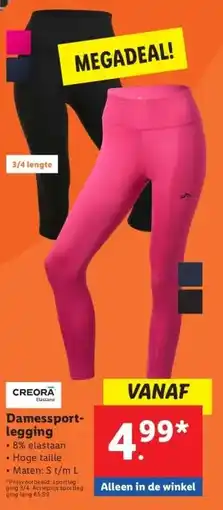 Lidl Damessport- legging aanbieding