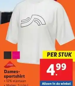 Lidl Dames- sportshirt aanbieding