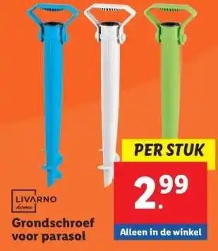 Lidl Grondschroef voor parasol aanbieding