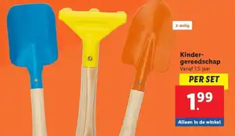 Lidl Kinder- gereedschap aanbieding