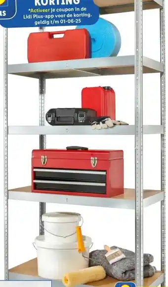 Lidl Stellingkast 90 x 45 x 180 cm aanbieding