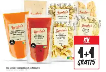 Jumbo Alle Jumbo's verse pasta's of pastasauzen aanbieding