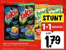 Vomar Voordeelmarkt Taksi of Dubbelfrisss Boost aanbieding