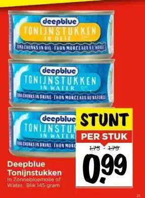 Vomar Voordeelmarkt Deepblue Tonijnstukken aanbieding