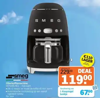Albert Heijn Smeg Filterkoffiemachine aanbieding