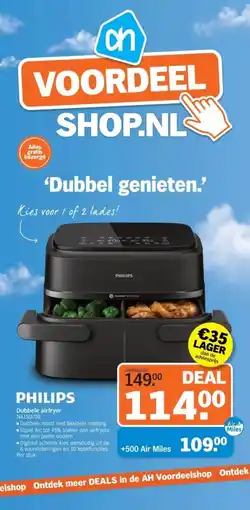 Albert Heijn Philips Dubbele airfryer aanbieding