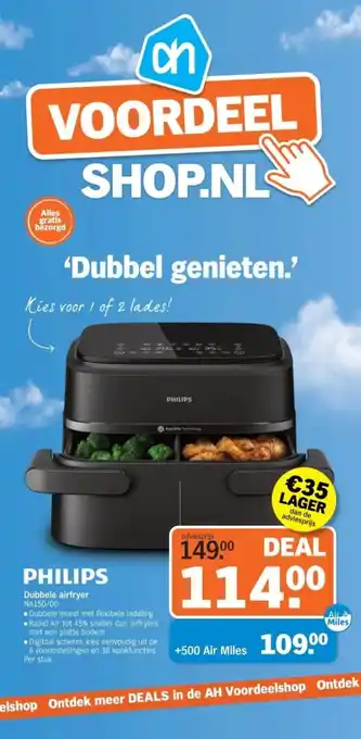 Albert Heijn Philips Dubbele airfryer aanbieding