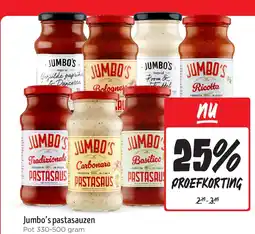 Jumbo Jumbo's pastasauzen aanbieding