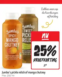 Jumbo Jumbo's pickle relish of mango chutney aanbieding