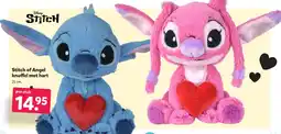 Intertoys Stitch of Angel knuffel met hart aanbieding