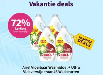 Plein.nl Ariel Vloeibaar Wasmiddel + Ultra Vlekverwijderaar aanbieding