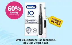 Plein.nl Oral-B Elektrische Tandenborstel iO 5 Duo Zwart & Wit aanbieding
