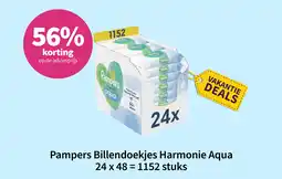 Plein.nl Pampers Billendoekjes Harmonie Aqua aanbieding