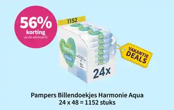 Plein.nl Pampers Billendoekjes Harmonie Aqua aanbieding