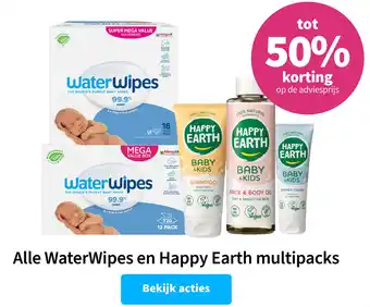 Plein.nl Alle WaterWipes en Happy Earth multipacks aanbieding