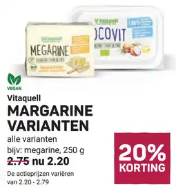 Ekoplaza Vitaquell margarine varianten aanbieding