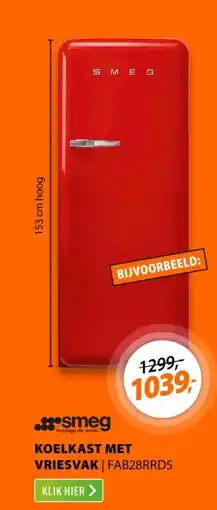 Expert Smeg koelkast met vriesvak❘ aanbieding
