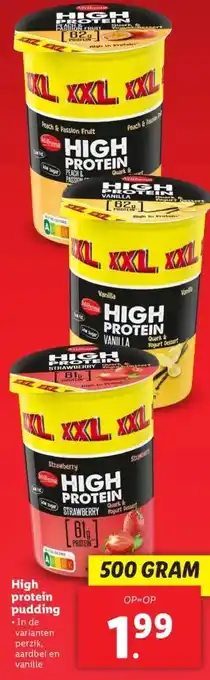 Lidl High protein pudding aanbieding