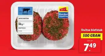 Lidl Duitse biefstuk aanbieding