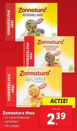 Lidl Zonnatura thee aanbieding