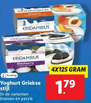 Lidl Yoghurt Griekse stijl aanbieding