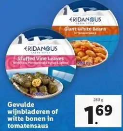 Lidl Gevulde wijnbladeren of witte bonen in tomatensaus aanbieding